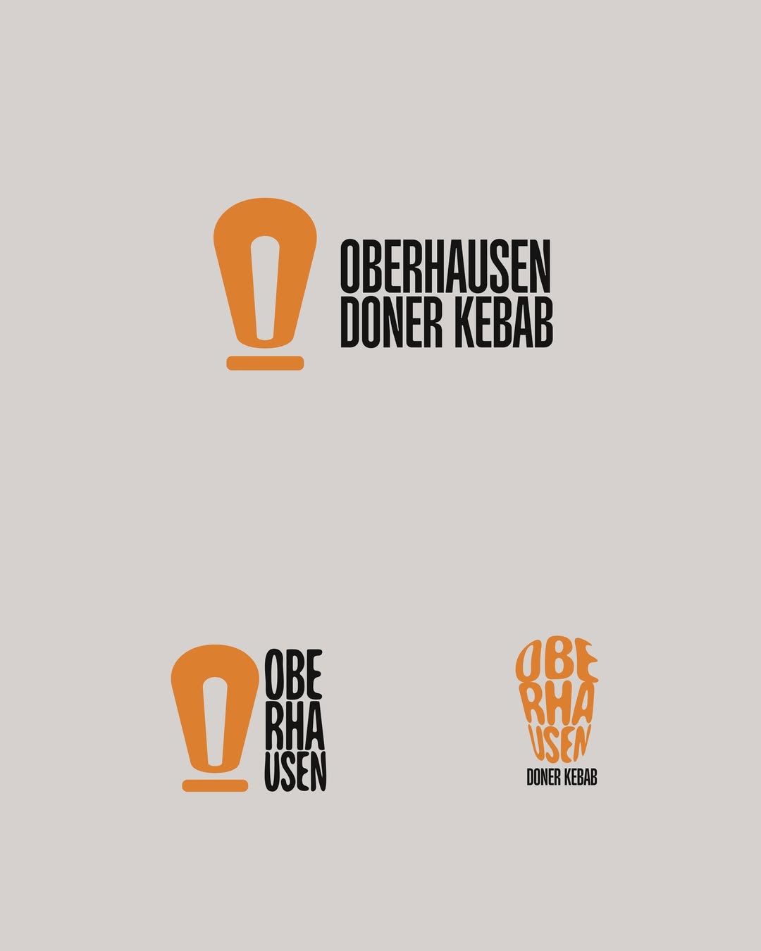 Logo system variations on light background