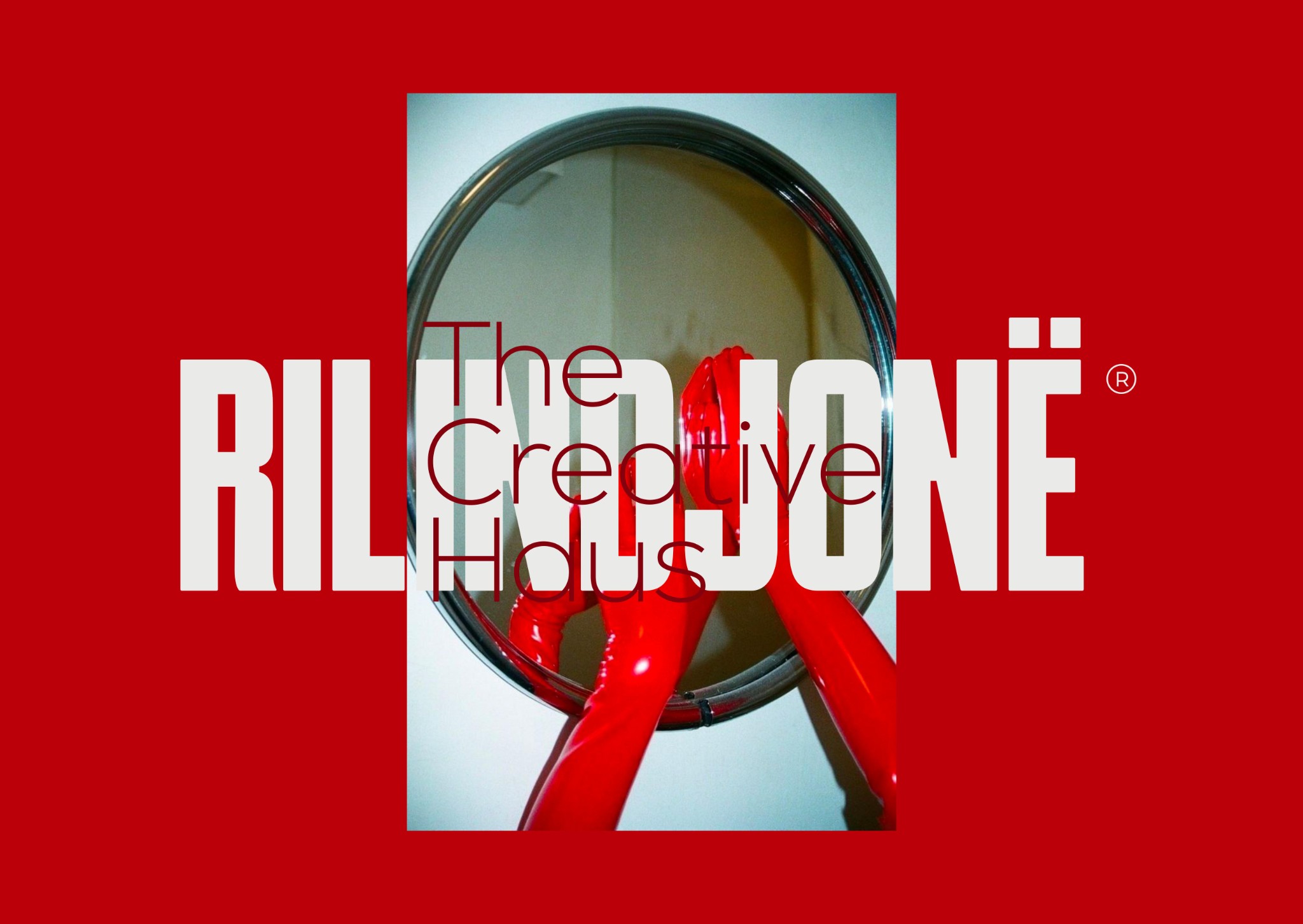 Concrete wall — RILINDJONË logo, Bold Strategies Timeless Impact with mesh texture