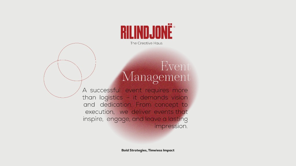 Event Management service slide — concept to execution