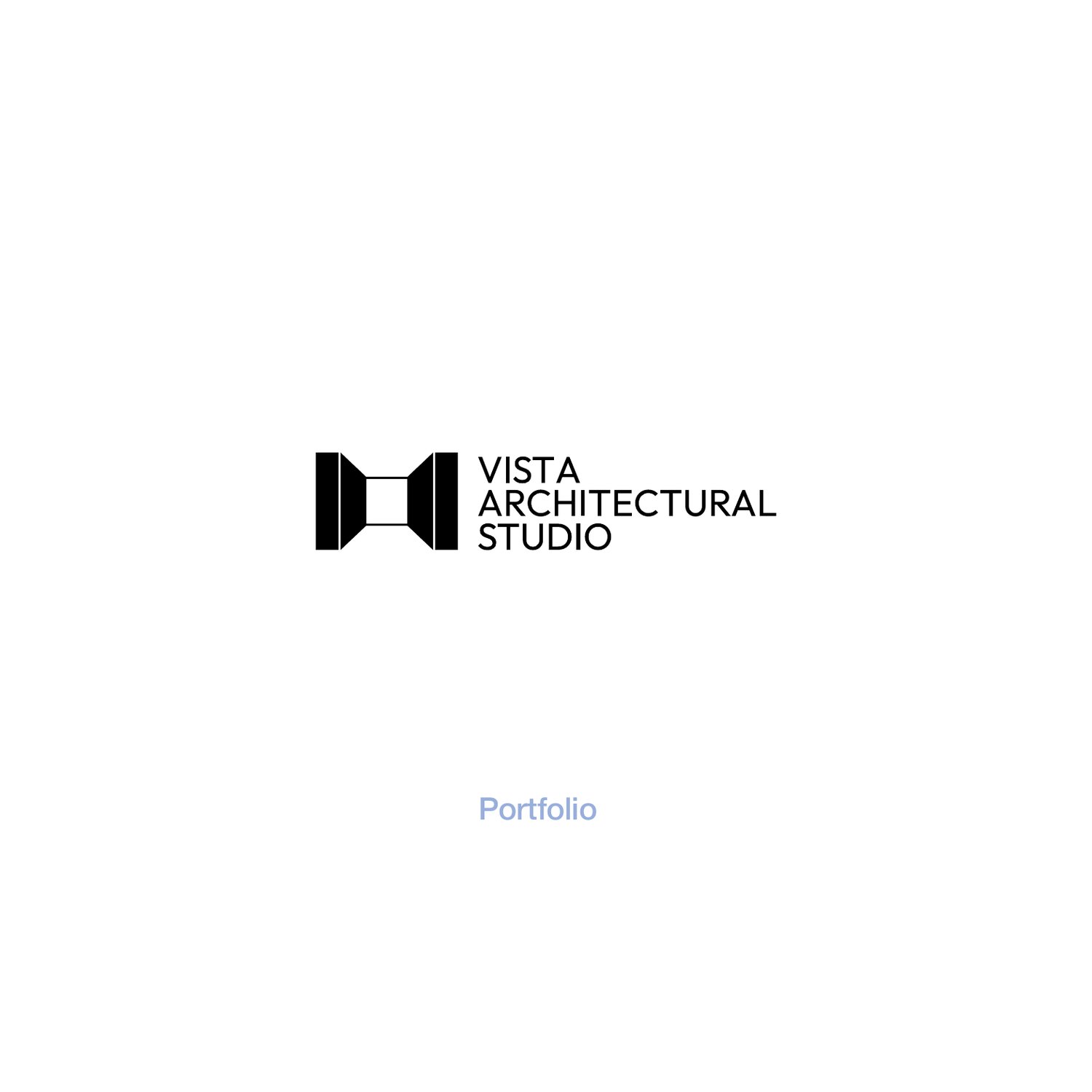 Vista Architectural Studio portfolio — cover with studio logo