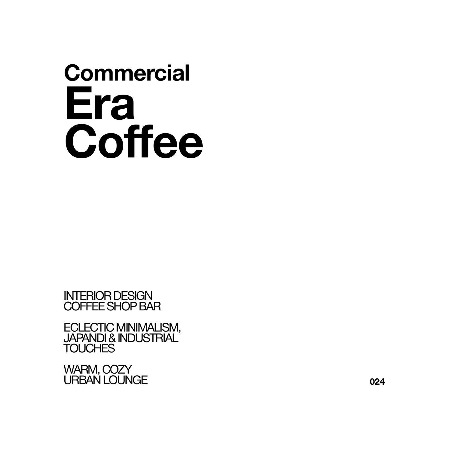 Vista Architectural Studio portfolio — Era Coffee project title page