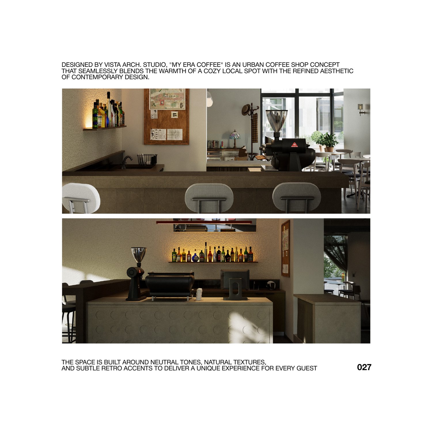 Vista Architectural Studio portfolio — two-image layout with project description