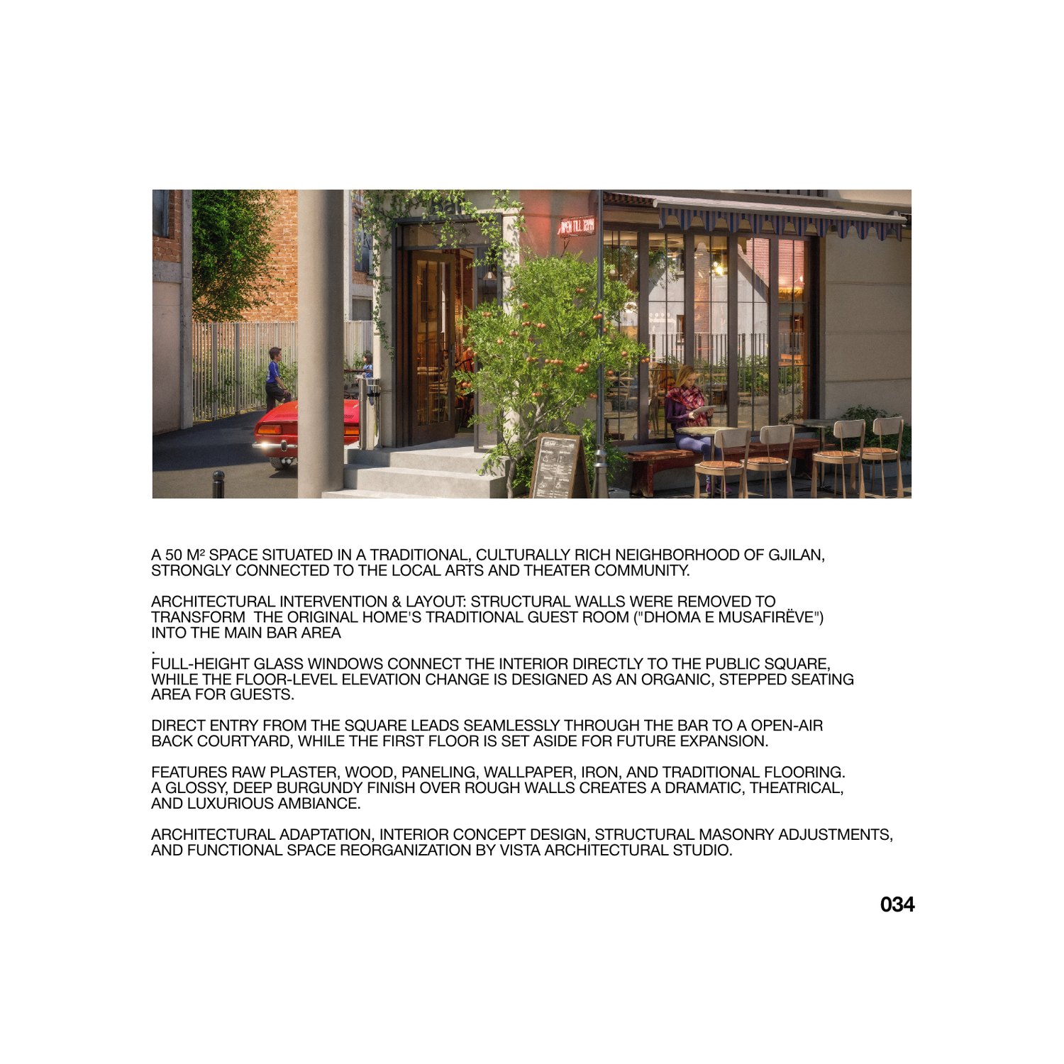 Vista Architectural Studio portfolio — image and text page