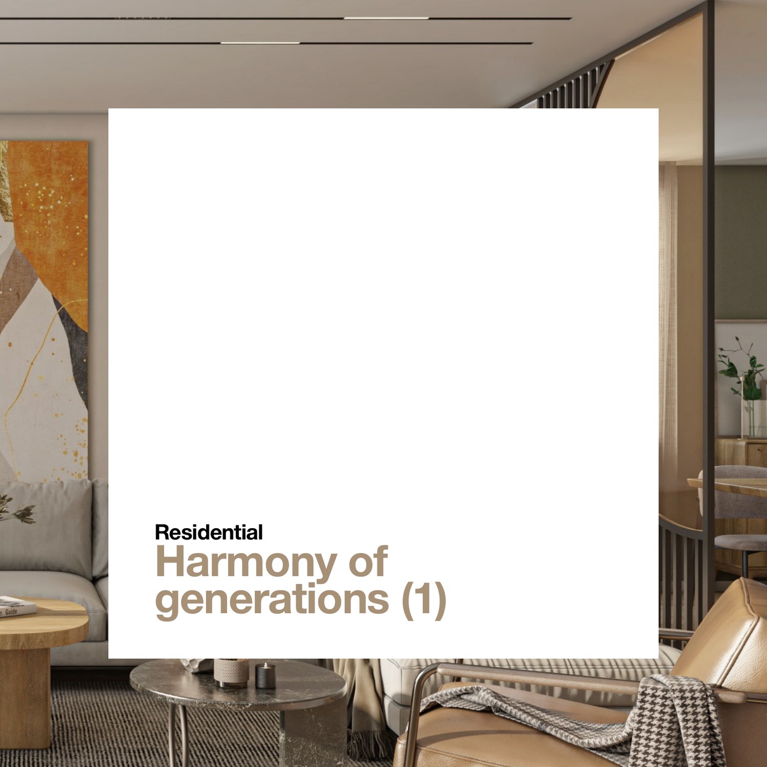 Vista Architectural Studio portfolio — Harmony of Generations title card over a render