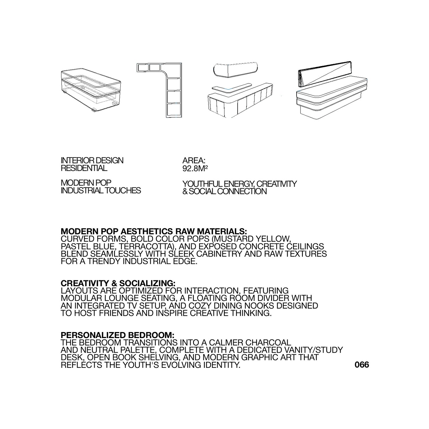 Vista Architectural Studio portfolio — axonometric drawings and text layout