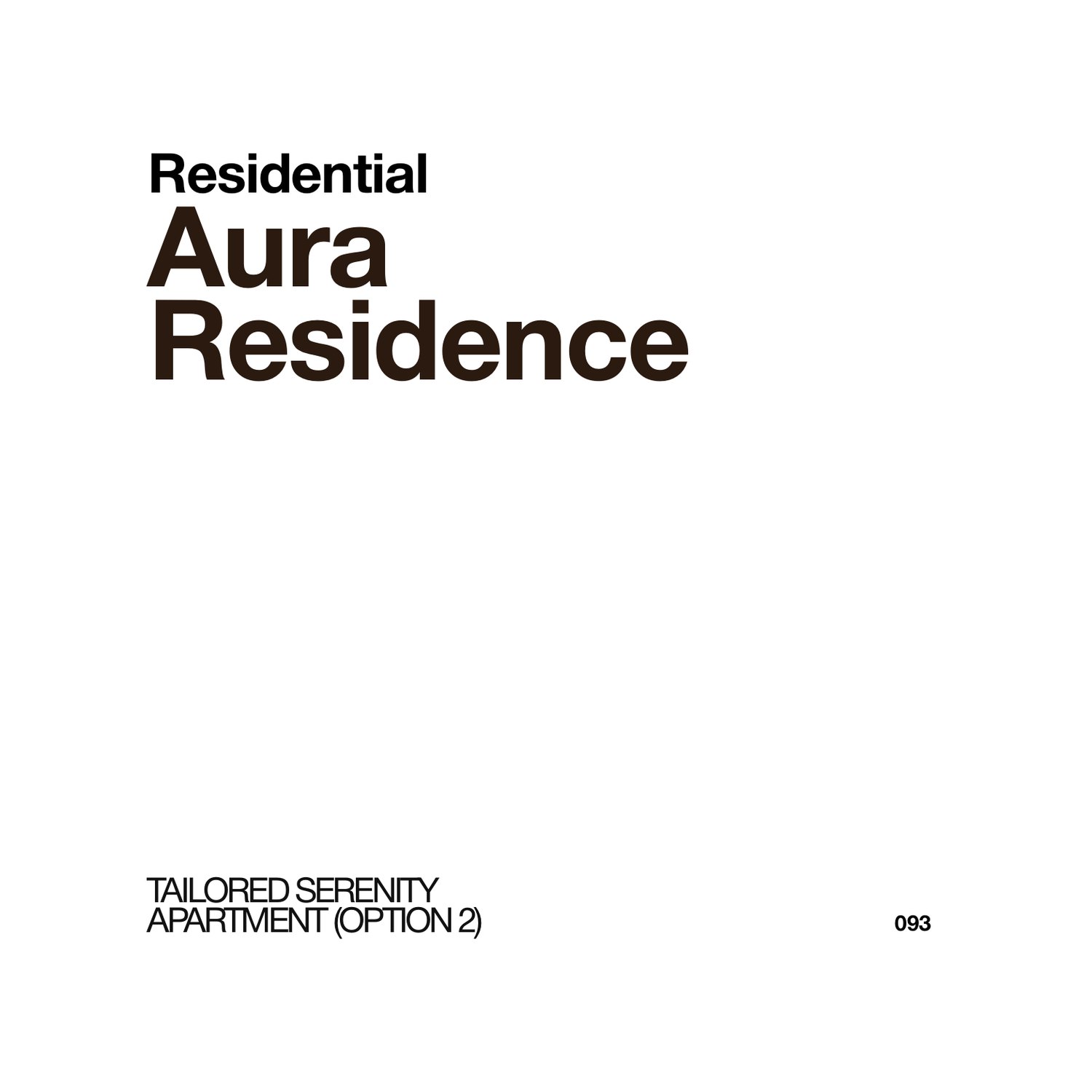 Vista Architectural Studio portfolio — Aura Residence project title page