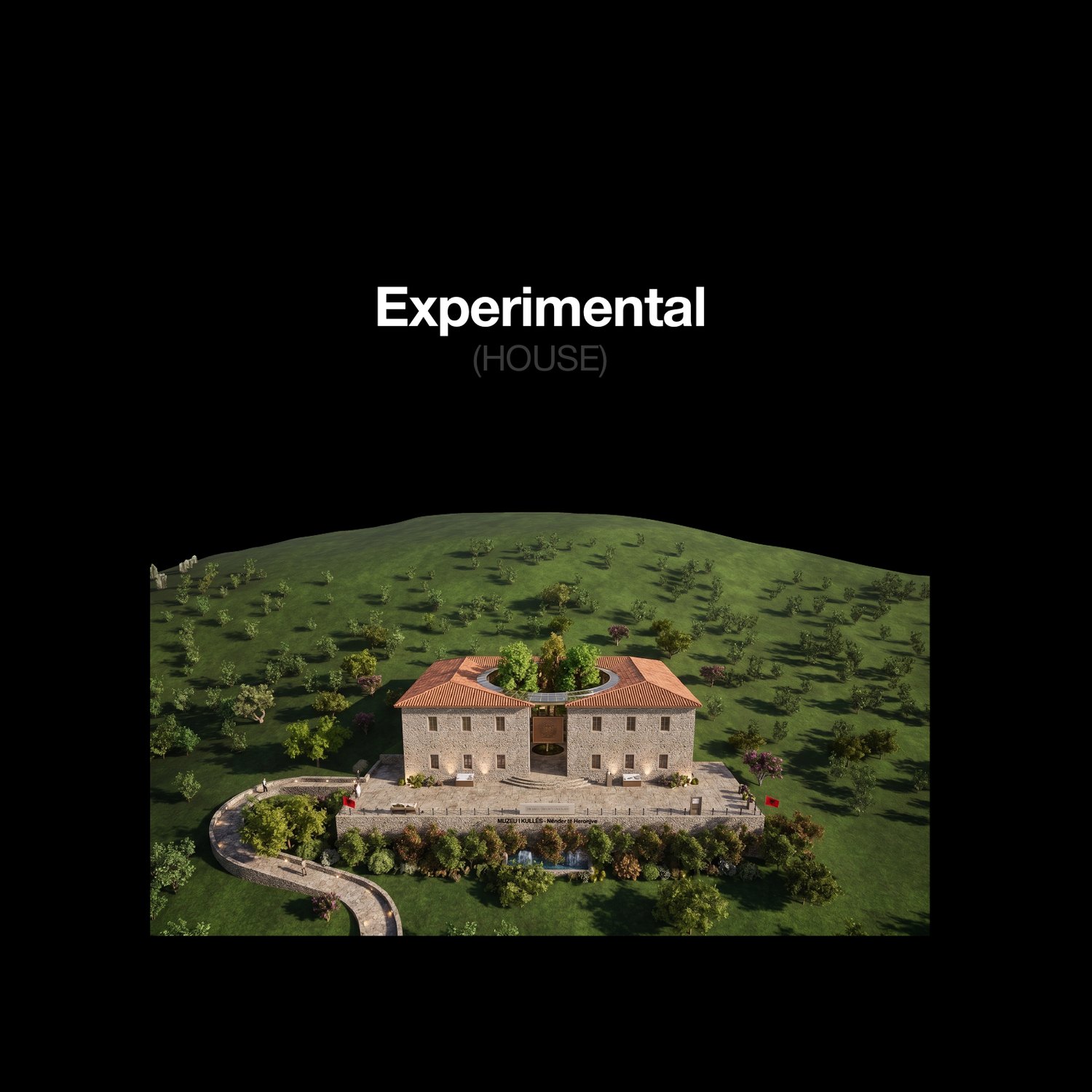 Vista Architectural Studio portfolio — Experimental section opener on black